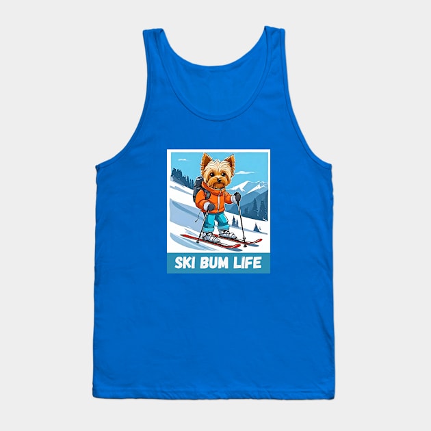 Yorkipoo Ski Bum Tank Top by Doodle and Things